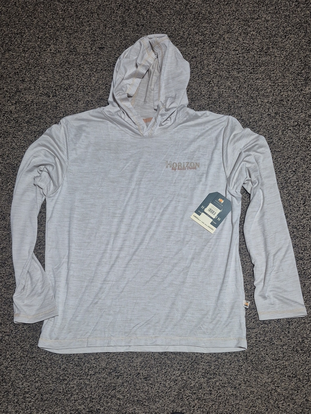 Horizon Hooded Long-Sleeve Shirt in Heathered Oatmeal